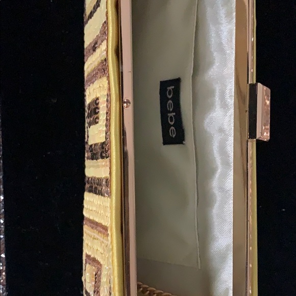 Yellow Sequin clutch! Carried once! - Picture 4 of 4